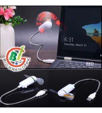 Mini USB LED Light Love Display Fan